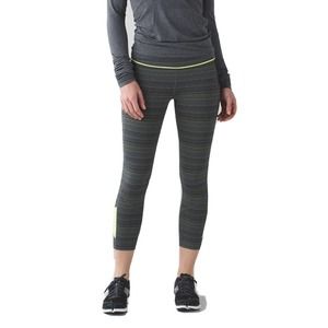 Lululemon Leggings Women 4 Pace Rival Crop‎ Full On Luxtreme Tight Pockets gray